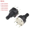 2pcs RS16 2 Pole 3 Position/2 Pole 4 Position/1 Pole 5 Position/1 Pole 6 8 Position Selectable Band Rotary Channel  Switch