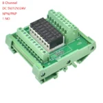 8 Channels relay module C45 DIN Rail Mount APAN3105 APAN3112 APAN3124 1NC 5A 5V 12V 24V DC PNP NPN PLC control