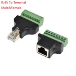 1Pcs High Quality RJ45 To Screw Terminal Adaptor RJ45 Male/Female To 8 Pin Connector RJ45 Splitter For CCTV DVR CCTV Accessories