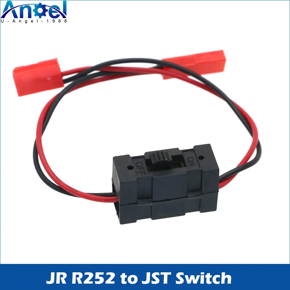 Sb870de8256a94e73a587f905290991c3s.webp 2Pcs Uangel RC Switch JR Connector On- Off with Spare Male Plug for RC Car Truck Airplane Helicopter RC Switch Receiver Parts - Image 1