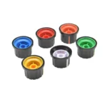 5PCS 6mm Shaft Hole Dia Plastic Threaded Knurled Potentiometer Knobs Caps wh148 switch cap - Image 3