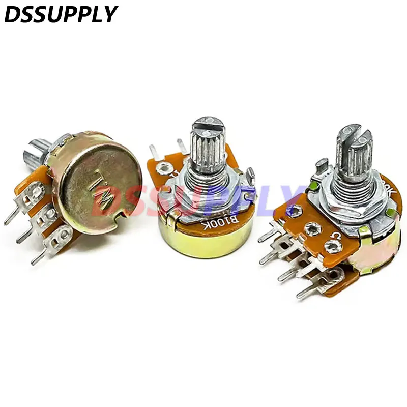 5PCS WH148 15MM 3PIN 6PIN B1K B2K B5K B10K B20K B50K B100K B500K B1M Adjustable Potentiometer 1K 2K 5K 10K 50K 100K 500K 1M
