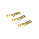 100pcs 6.3mm Spade Male Crimp Terminal Connector Gold brass/car Speaker Electric Wire Connectors - Image 2