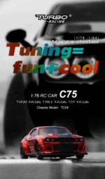 Turbo Racing 1:76 C75 On Road RC Car Radio Full Proportional Remote Control Toys RTR Kit For Kids and Adults - Image 9