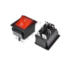 5PCS KCD4-202 6PIN red Push Button with light rocker Switch ON/OFF power switches 16A/250V 20A/125V 25*31MM 25*31 6 pin
