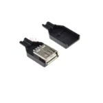 10sets Usb 2.0 Type A 4 Pin Female Plug Socket Connector With Black Plastic Cover Solder Type Diy Assembly Adapter - Image 2