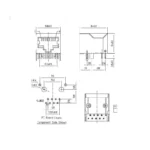 10pcs 18.3mm Rj45 Network Ethernet Female Socket Right Angle 56 8p8c Female Jack Connector - Image 3
