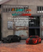 Turbo Racing 1:76 C75 On Road RC Car Radio Full Proportional Remote Control Toys RTR Kit For Kids and Adults - Image 11