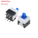 10PCS/LOT 5.8x5.8 7x7 8x8 8.5x8.5mm Self Locking / UNlock Push Tactile Power Micro Switch 6 Pin Button Switches 5.8*5.8MM 8*8MM - Image 6