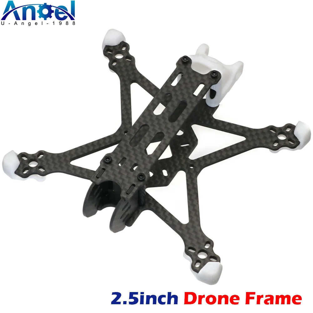 Sbd1d61eea3b34efb808ff2f5d0b6b716l.webp Angel25 2.5 Inch 118MM Wheelbase Carbon Firber Frame Kit RC Drone FPV Racing Quadcopter Support1103 1104 1206 Brushless Motor - Image 1
