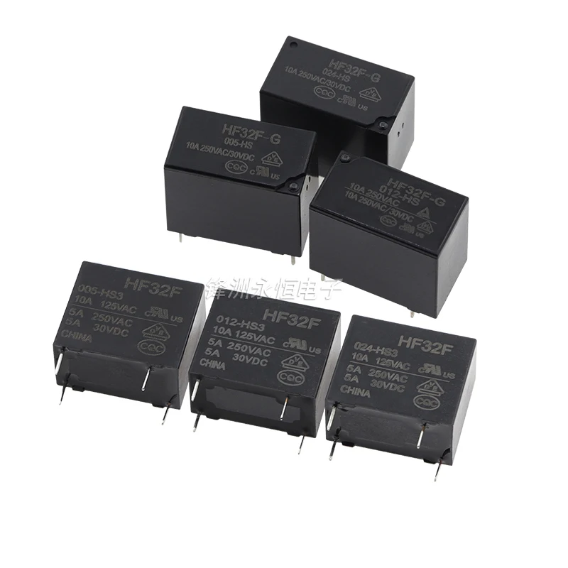 5pcs Hk32f hk32f-g jzc-32f Relay 5a hk32f-005-hs3/hk32f-012-hs3/hk32f-024-hs3/hk32f-g-005-hs hk32f-g-012-hs hk32f-g-024-hs