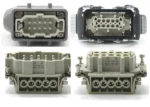 Industrial Rectangular Heavy Duty Connector HDC-HE-4/6/10/16/20/24/32/48 Core Pin 16A Waterproof Aviation Plug top and side - Image 28