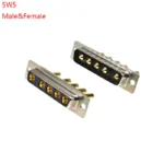 1pcs 5w5 30a Gold Plated Male Female High Current Connector d-sub Adapter Solder Type 5pin Plug Socket Welding High Power Db