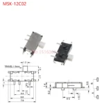 10PCS Slide Switch Micro-power Toggle Switch Single and Double-row Direct-inserted Horizontal Sliding Second Gear Third Gear - Image 8