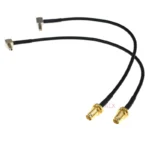 2pcs 20cm Sma Female Jack To Ts9 Right Angle Male Plug Connector Coaxial Cable Rf Antenna Adapter Rg174  Wire - Image 3