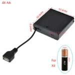 1Pcs USB Female AA Battery Box With Switch 1AA/2AA/3AA/4AA 1X/2X/3X/4X Slot Battery Holder Case With Plug 1.5V/3V/4.5V/7V/9V/12V - Image 11