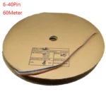 1Reel 60Meter 6/8/10/12/16/20/30/40/50P Pin 1.27mm Pitch Color Flat Ribbon Cable Rainbow Wire For FC Dupont DC3 IDC Connector