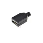 10sets Usb 2.0 Type A 4 Pin Female Plug Socket Connector With Black Plastic Cover Solder Type Diy Assembly Adapter - Image 3
