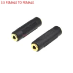 2pcs Gold Plated 3.5 Mm Female To 3.5mm Female Jack Stereo Coupler Adapter Connector