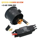 QX-MOTOR 80mm EDF 12 Blades Ducted Fan with 3538 RC Brushless Motor KV2200 Thrust  120A ESC for 6S Jet Airplane Aircraft - Image 8