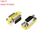 5pcs Vga Svga Db15 15pin Male To Male Connector 15p Mini Gender Changer Adapter