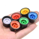 5PCS 6mm Shaft Hole Dia Plastic Threaded Knurled Potentiometer Knobs Caps wh148 switch cap - Image 4