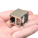 2pcs Rj45 8p8c Female Jack Socket Connector With Single usb-a Female And Led Shield Modular - Image 4