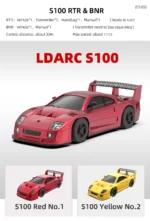 LDARC S100 Professional 1:64 Scale RC Drift Mosquito Car Rear-Wheel Drive Full-Scale Steering Static Model Grade Appearance Toy - Image 15