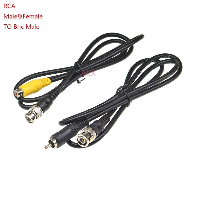 1M BNC Male to RCA Male Jack Coaxial Cable Connector Video Adapter for CCTV Camera system Camera Accessories