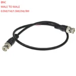 0.5M/1M/2M/3M BNC Male To Male Adapter Cable For CCTV Camera BNC Connector 3C2V 75ohm Cable Camera BNC Accessories