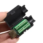 1PCS HDMI 19PIN male plug connector to terminal adapter with black shell wire cable free solder 19 pin - Image 3