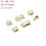 20pcs PH2.0 SMD SMT RIGHT ANGLE connector 2.0MM PITCH 2MM MALE pin header 2P/3P/4P/5P/6P/8P/ FOR PCB BOARD LED strip connector