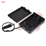1Pcs AA Battery Box With Switch DC 5.5X2.1MM Plug 1AA/2AA/3AA/4AA 1X/2X/3X/4X Slot Battery Holder Case Diy 5.5*2.1 - Image 4