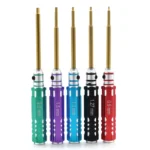 5pcs/set RC Mini 0.9mm 1.27mm 1.3mm 1.5mm 2.0mm Hex Screw Driver Set Titanium Screwdriver for Axial SCX24 1/24 RC Crawler Truck