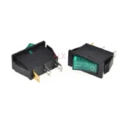 5pcs kcd3-101n 3pin Green Push Button With Light Rocker Switch on/off   Power Switches 16a/250v 20a/125v Toggle Switch 3 Pin