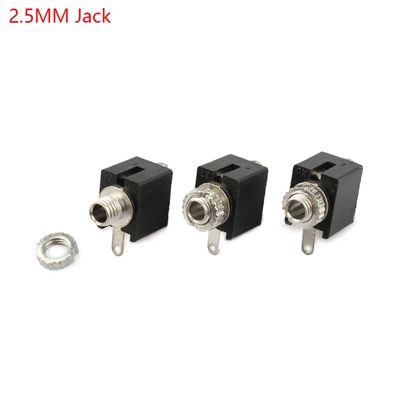Sc92b3409e2dc4c7f8d43c1eaa8dfce00d.webp 10pcs pj-201m 2.5mm Female Mono Channel Audio Socket Connector 3 Pin Dip Headphone Jack Pj201m - Image 1