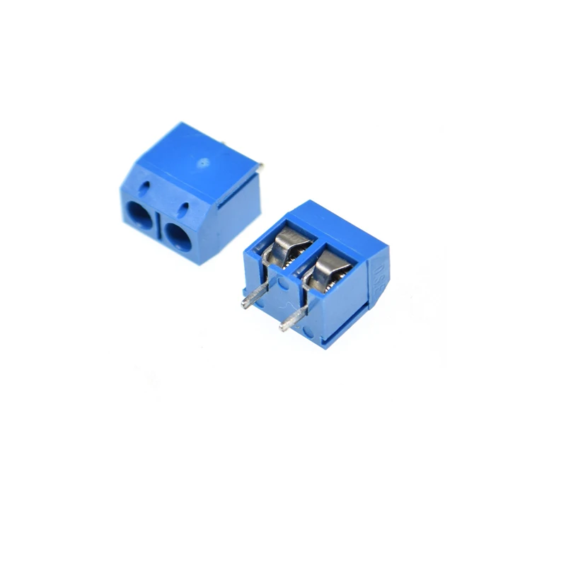 20pcs kf301-5.0-2p Straight Pin Pcb Screw Terminal Block Connector 5.0mm Spacing 2pin Blue Kf301 5.0 2p kf301-2p