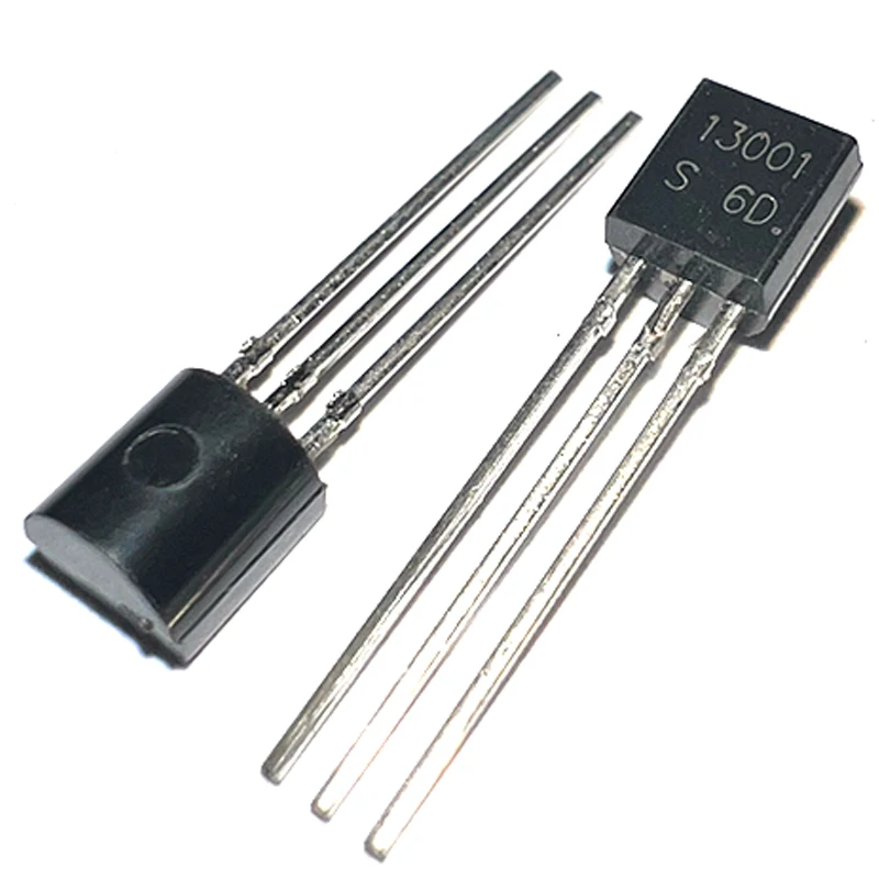 50pcs 13001 In-line MJE13001 NPN Package TO-92 High Voltage Tube 400v/0.2A Transistor