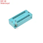 2PCS GREEN wide body DIP28 ZIF ZIP IC SOCKET 28P DIP CHIP TEST Adaptor 28 PIN dip-28 28PIN 2.54MM PITCH CONNECTOR FOR PCB