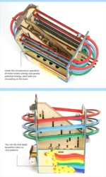DIY Educational Toys Children's Gifts Handmade Assembled Ball Track Physics Principle Diy Assembly Material Package - Image 4