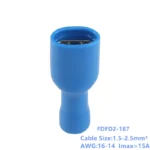 100pcs Red Blue and Yellow Female Spade Insulated Electrical Crimp Terminal Connectors Wiring Cable Plug - Image 11