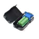1PCS VGA VGA15 DB15 15PIN 3 ROW female plug connector to screw terminal adapter with black shell D-SUB wire cable free solder - Image 3