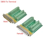 1PCS DB50 50PIN 3 ROW Male Female connector to terminal adapter D-SUB converter 50 pin plug terminal board Signal Module