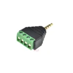 2pcs 3.5mm Stereo Male Plug To Av Screw Video Balun Terminal Jack 3.5 Mm Male 4 Pin Terminal Block Adapter Solderless Type - Image 2