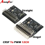 AneegFpv 5-12V 12CH CRSF/ELRS to PWM Converter Bend Pin Type Adapter Board 50Hz PWM Output 5-12V BEC for FPV Drone TBS Receiver