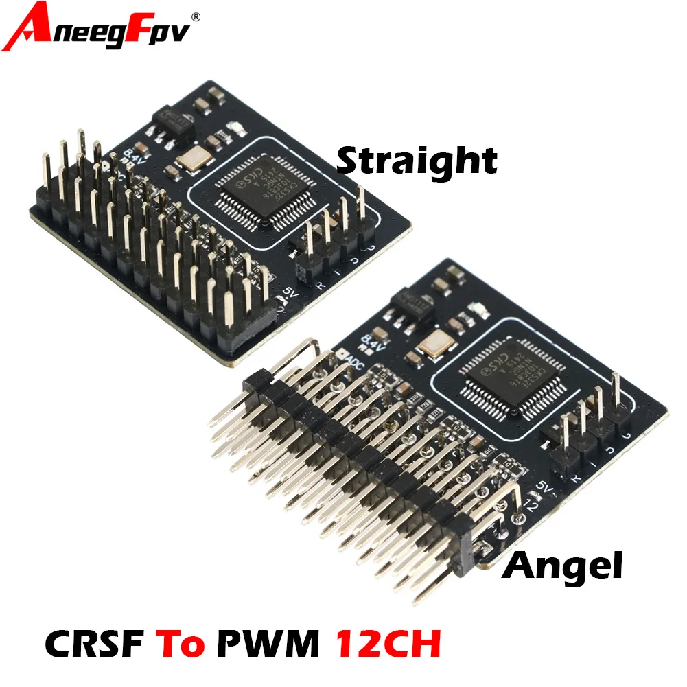 Sd21c22ec51d14212ab5119d8ee9fe3d7P.webp AneegFpv 5-12V 12CH CRSF/ELRS to PWM Converter Bend Pin Type Adapter Board 50Hz PWM Output 5-12V BEC for FPV Drone TBS Receiver - Image 1