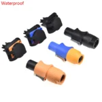 1PCS Waterproof 20A Powercon led speakon Power plug Panel Mount Adapter IP65 True Locking Cable Aviation connector 3pin NAC3FCA