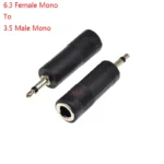 1pcs 6.35mm 6.5mm 1/4" Mono Male To 3.5mm 1/8" Female Connector 2 Pole 3 Pole Jack Audio Speaker Terminal Plug Headphone Adapter - Image 6