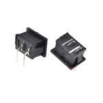 10PCS right angle KCD1 SPST 2PIN black mini Push Button rocker Switch ON/OFF   power switches 6A/250V 10A/125V 15*21MM 2 pin - Image 3