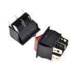 2PCS 6PIN red black Push Button with light rocker Switch ON/OFF/ON   power switches 16A/250V 20A/125V 25*31MM 25*31 6 pin - Image 2